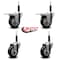 Service Caster 3.5'' Black Poly Swivel 3/4'' Expanding Stem Caster Set 2 Total Lock Brakes, 4PK SCC-EXTTL20S3514-PPUB-BLK-2-S-2-34 - alternate 5